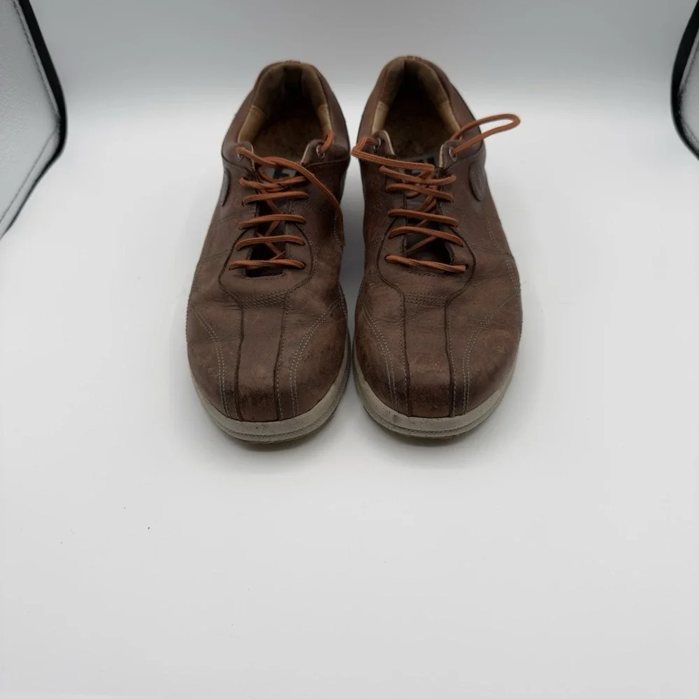 Footjoy Versalux Spikeless Golf Shoes Mens 9 Brown‎ Leather Lace Up 57253